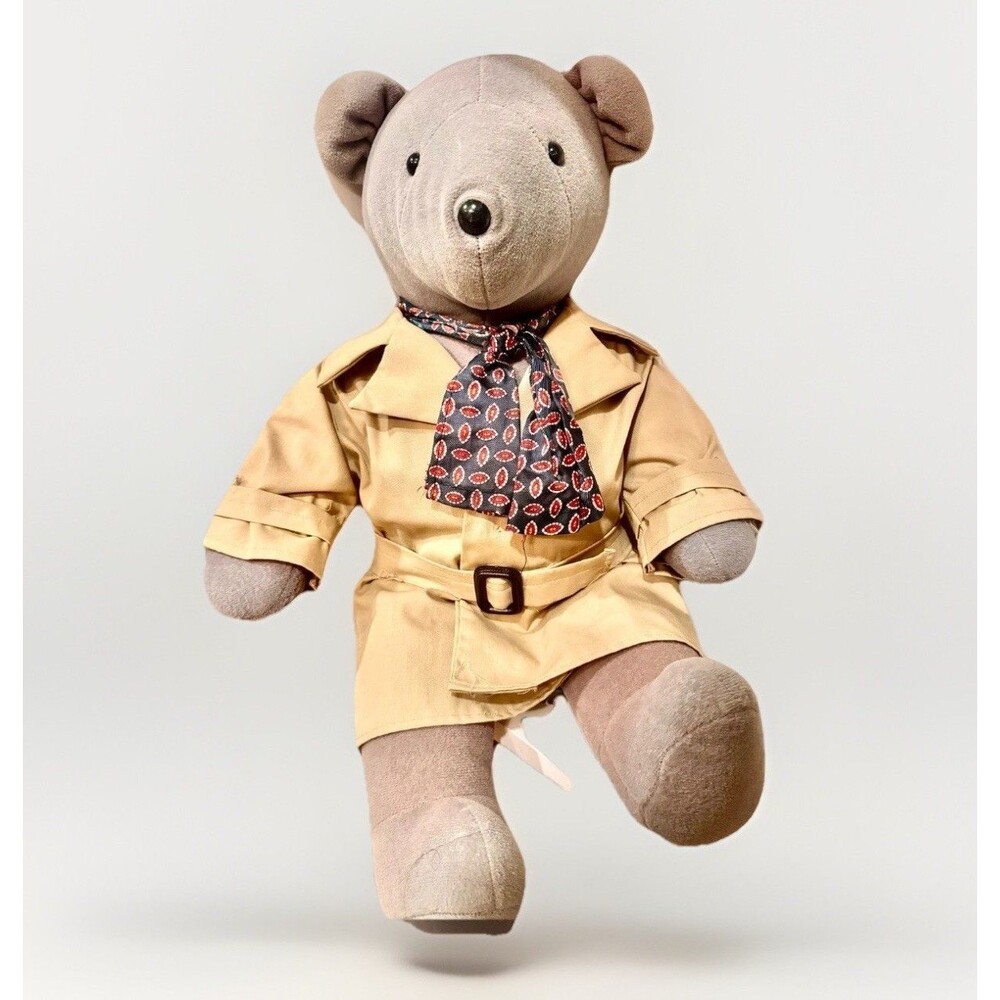 Humphrey Beargart 1979 North American Bear Co Vintage Plush 20”‎ Trench Coat